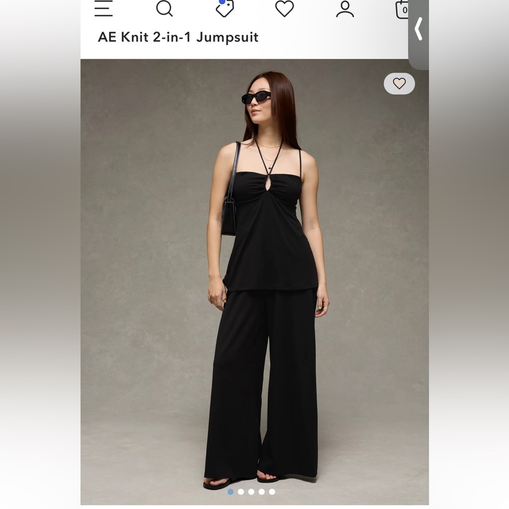 American Eagle Outfitters Black Knit Jumpsuit